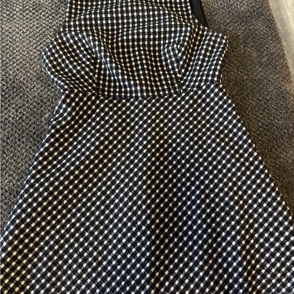 Lulu's Black and White Checkered Midi Dress - Picture 11 of 13